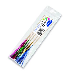 Palmička lesklá (dřevěná/PE) barevný mix 22,5cm [6 ks]