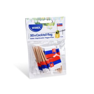 Napichovadlo (dřevěné FSC 100%/PAP) Vlaječka SK 7cm [50 ks]