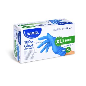 Rukavice (Nitril) nepudrovaná modrá `XL` [100 ks]