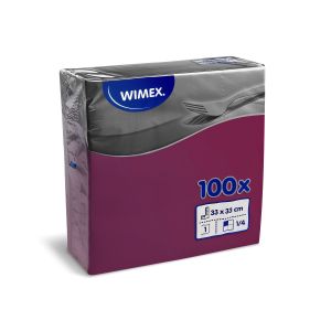 Ubrousek (PAP FSC Mix) 1vrstvý bordó 33 x 33 cm [100 ks]