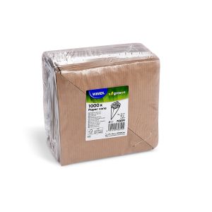 Papírový kornout kraft 19 x 19 cm `125g` vázán [1000 ks]