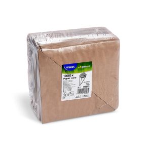 Papírový kornout kraft 23 x 23 cm `250g` vázán [1000 ks]