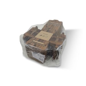 Burger box (mikrovlnitá lepenka) kraft s potiskem 150 x 150 x 95 mm [100 ks]