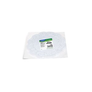 Dekorační krajka (PAP) kulatá bílá Ø24cm [100 ks]