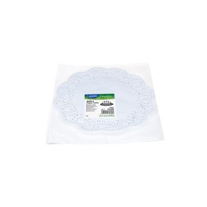 Dekorační krajka (PAP) kulatá bílá Ø28cm [100 ks]