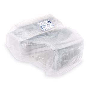 Miska (rPET) s víčkem hranatá průhledná 1500ml [50 ks]