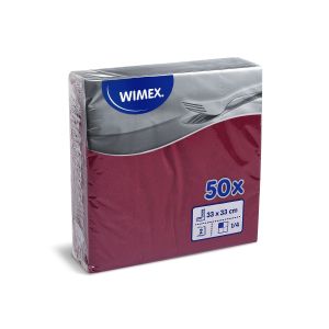 Ubrousek (PAP) 2vrstvý bordó 33 x 33 cm [50 ks]