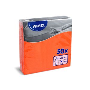 Ubrousek (PAP) 2vrstvý oranžový 33 x 33 cm [50 ks]