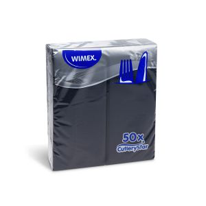Ubrousek (PAP FSC Mix) CutleryStar 2vrstvý černý 38 x 32 cm [50 ks]