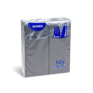 Ubrousek (PAP) CutleryStar 2vrstvý šedý 38 x 32 cm [50 ks]