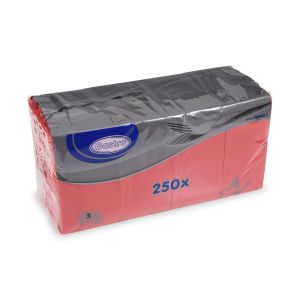 Ubrousek (PAP FSC Mix) 1/8 skládání BF 3vrstvý červený 33 x 33 cm [250 ks]