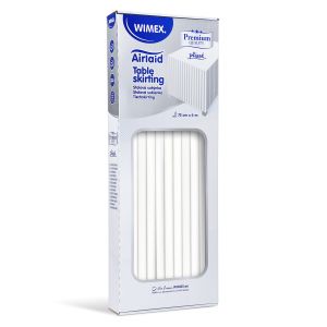 Stolní sukýnka (PAP-Airlaid) PREMIUM bílá 72cm x 4m [1 ks]