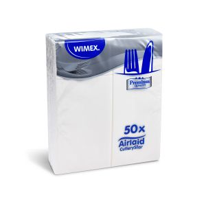 Ubrousek (PAP-Airlaid FSC Mix) CutleryStar PREMIUM bílý 40 x 32 cm [50 ks]