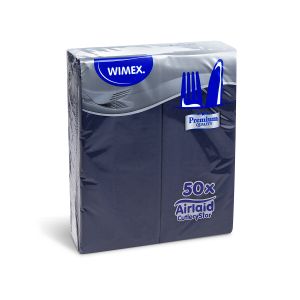 Ubrousek (PAP-Airlaid) CutleryStar PREMIUM tmavě modrý 40 x 32 cm [50 ks]