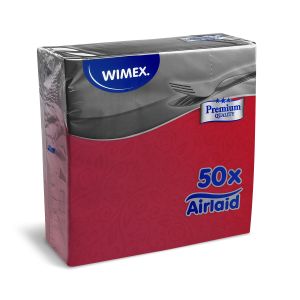 Ubrousek (PAP-Airlaid) PREMIUM Dekor-R červený 40 x 40 cm [50 ks]
