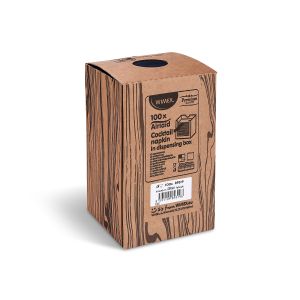 Ubrousek (PAP-Airlaid) PREMIUM černý 20 x 20 cm v boxu [100 ks]
