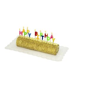 Set svíček na špejli "HAPPY BIRTHDAY" 65mm [1 sada]