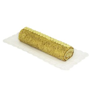 Dekorační krajka (PAP) hranatá bílá 40 x 20 cm [6 ks]