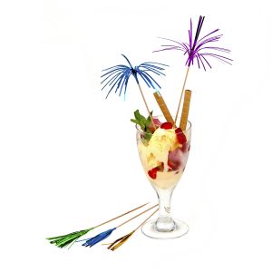 Palmička lesklá (dřevěná FSC 100%/PE) barevný mix 22,5cm [144 ks]