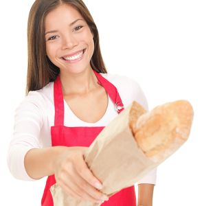 Papírová kapsa s bočním skladem hnědá 12+5 x 59 cm `Baguette` [1000 ks]