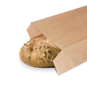 Papírová kapsa s bočním skladem hnědá 10+5 x 22 cm `0,5kg` [500 ks]