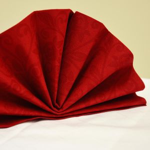 Ubrousek (PAP-Airlaid) PREMIUM Dekor-R červený 40 x 40 cm [50 ks]