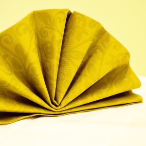 Ubrousek (PAP-Airlaid) PREMIUM Dekor-R žlutý 40 x 40 cm [50 ks]