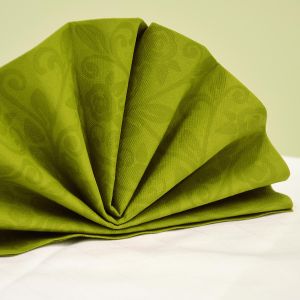 Ubrousek (PAP-Airlaid) PREMIUM Dekor-R žlutozelený 40 x 40 cm [50 ks]