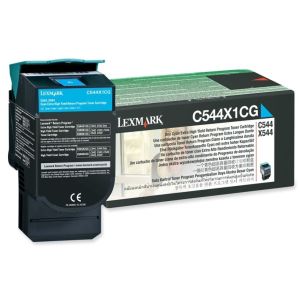 Toner Lexmark C544X1CG (C544, X544, X546), azurová (cyan), originál