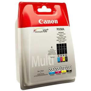 Cartridge Canon CLI-551, CMYK, čtyřbalení, multipack, originál