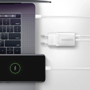 AXAGON ACU-PQ30W Síl nabíjačka do siete 30W, 2x port (USB-A + USB-C), PD3.0/PPS/QC4+/SFC/AFC/Apple ACU-PQ30W