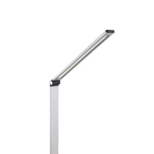 Platinet stolná LED lampa 10W stmievateľná, dotykové ovládanie, bezdrôtové nabíjanie, USB port, strieborný PLADLL888AG