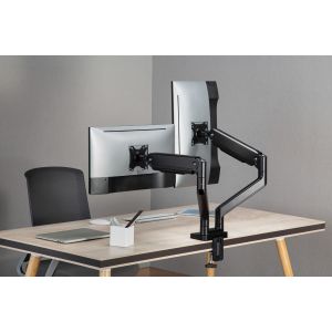 Držiak monitora Brateck LDT60-C024 dve ramená vedľa seba mechanická pružina Heavy Duty BRLDT60C024