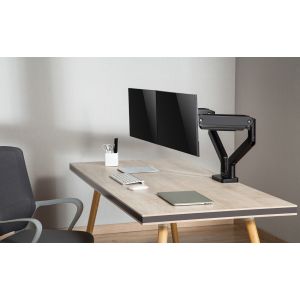 Držiak monitora Brateck LDT60-C024 dve ramená vedľa seba mechanická pružina Heavy Duty BRLDT60C024