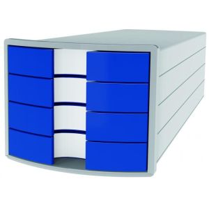 Zásuvkový box Impuls šedý/modrý