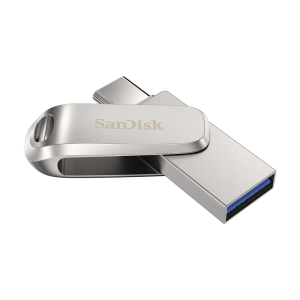 SanDisk Ultra Dual Drive Luxe/512GB/150MBps/USB 3.0/USB-A + USB-C/Strieborná SDDDC4-512G-G46
