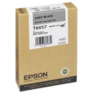Cartridge Epson T6057, světlá černá (light black), originál