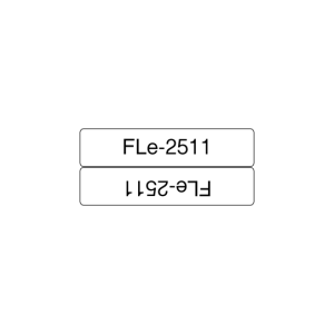 FLe-2511, predrezané štítky - čierna na biele, šírka 21 mm FLE2511