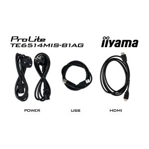 65" iiyama TE6514MIS-B1AG:VA,4K,50P,USB-C TE6514MIS-B1AG