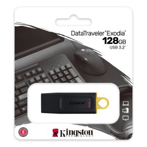 Kingston DataTraveler Exodia/128GB/USB 3.2/USB-A/Žlutá DTX/128GB