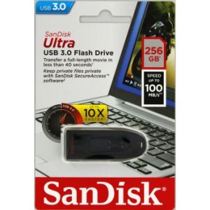 SanDisk Ultra/256GB/100MBps/USB 3.0/USB-A/Čierna SDCZ48-256G-U46