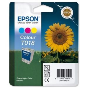Cartridge Epson T018, barevná (tricolor), originál