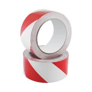 Bezpečnostní páska Safety Tape 48 mm x 20 m, bílo/červená