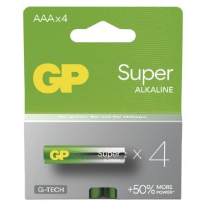 GP Alkalická baterie SUPER AAA (LR03) - 4ks 1013124200
