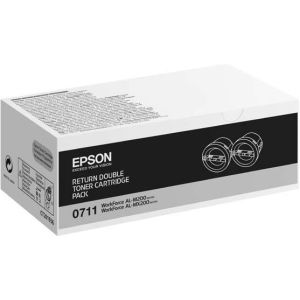 Toner Epson C13S050711 (AL-M200), dvojbalení, černá (black), originál