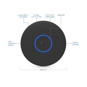 Ubiquiti U7-Pro-XG-B, UniFi AP U7 Pro XG, čierna U7-Pro-XG-B
