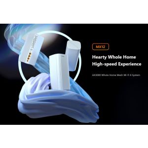 Tenda Nova MX12 (3-pack) WiFi6 AX3000 Mesh Gigabit systém, 9xGLAN/GWAN, WPA3, VPN, SMART CZ aplikácie 75011942