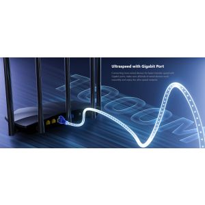 Tenda TX2 Pro AX1500 WiFi6 Router, 1x GWAN, 3x GLAN, IPv6, 5x 6dBi anténa, WPA3, CZ App 75011948