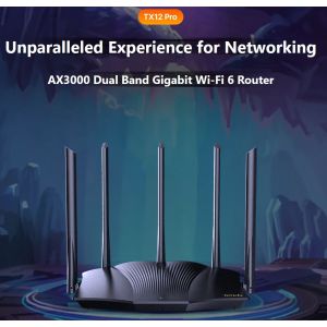 Tenda TX12 Pro AX3000 WiFi6 Router, 1x GWAN, 3x GLAN, IPv6, 5x 6dBi, WPA3, Mesh, CZ app 75011973