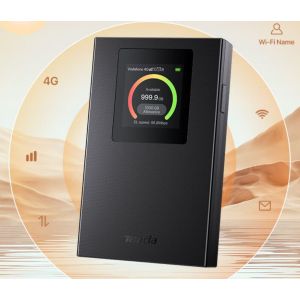 Tenda 4G185v4 4G LTE Mobile AX300 Wi-Fi batérie modem router, LCD, WPA 3, USB-C 75012013